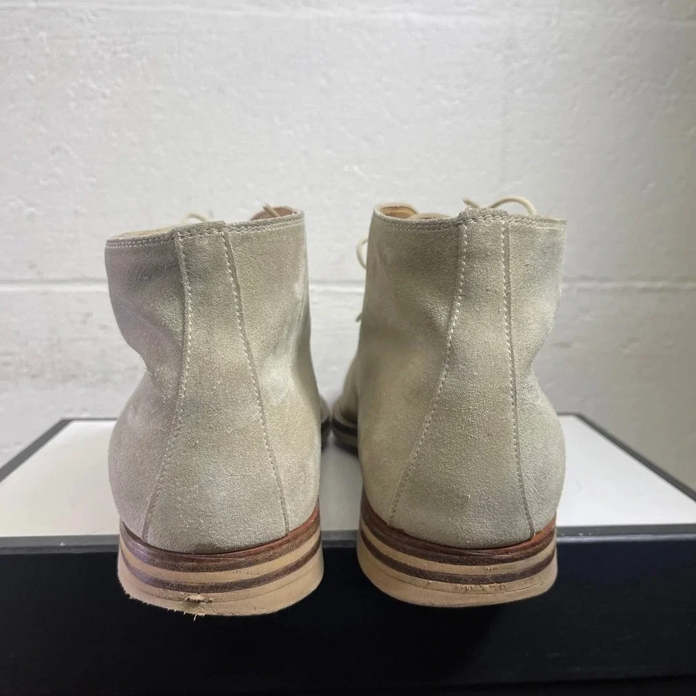 Gravati 14444 Chukka Ankle Boots Beige Suede Lace up Men's 12 M Made In Italy